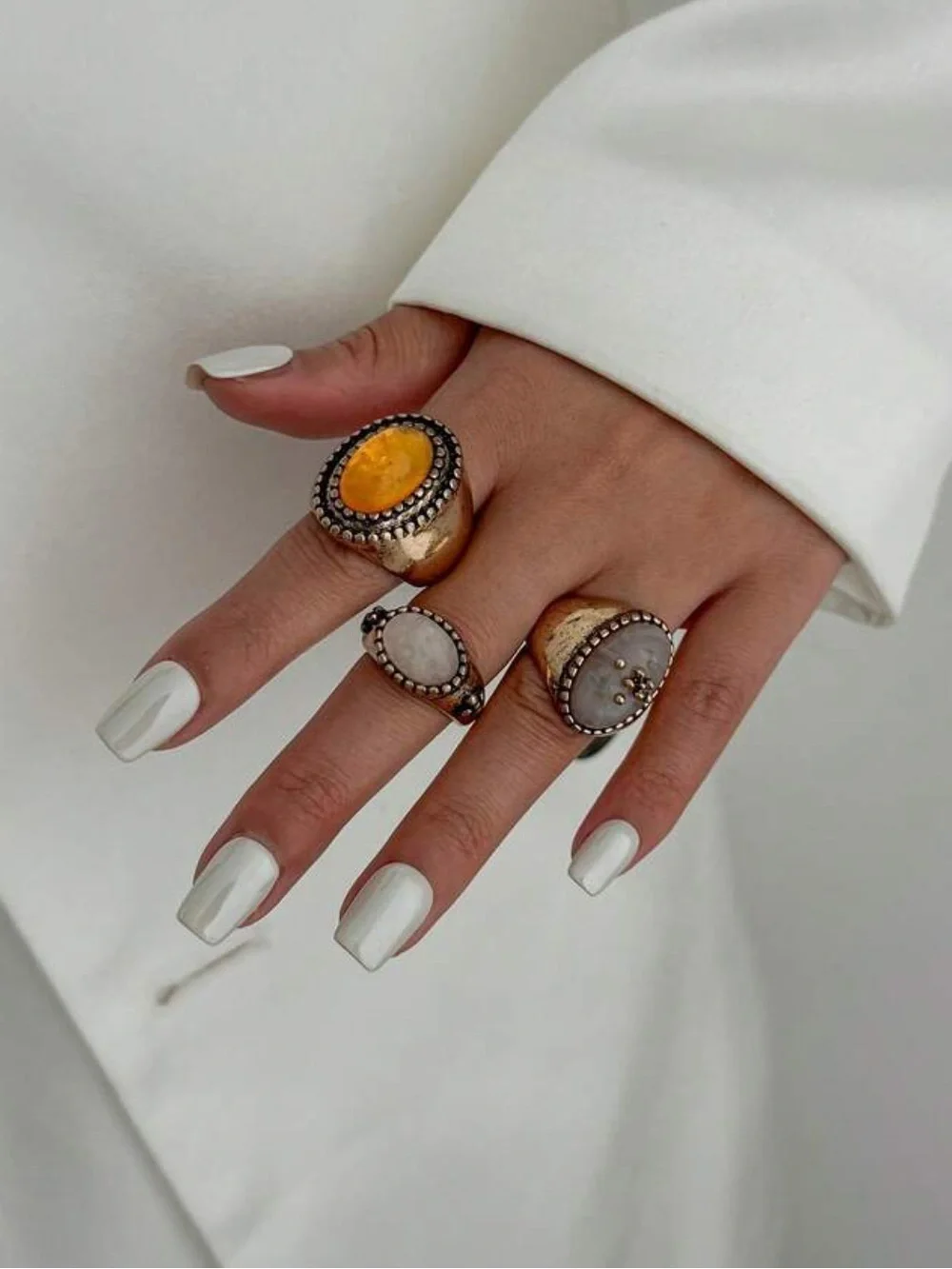 Vintage Maison Amber Sculptural Ring